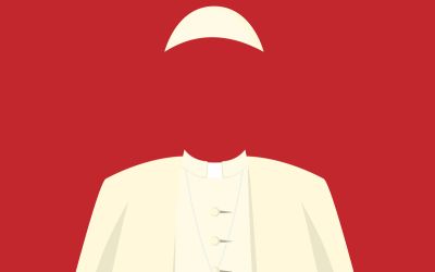 Graphic of a pope's clothing to illustrate the article 