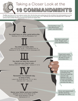 Taking a Closer Look at the 10 Commandments